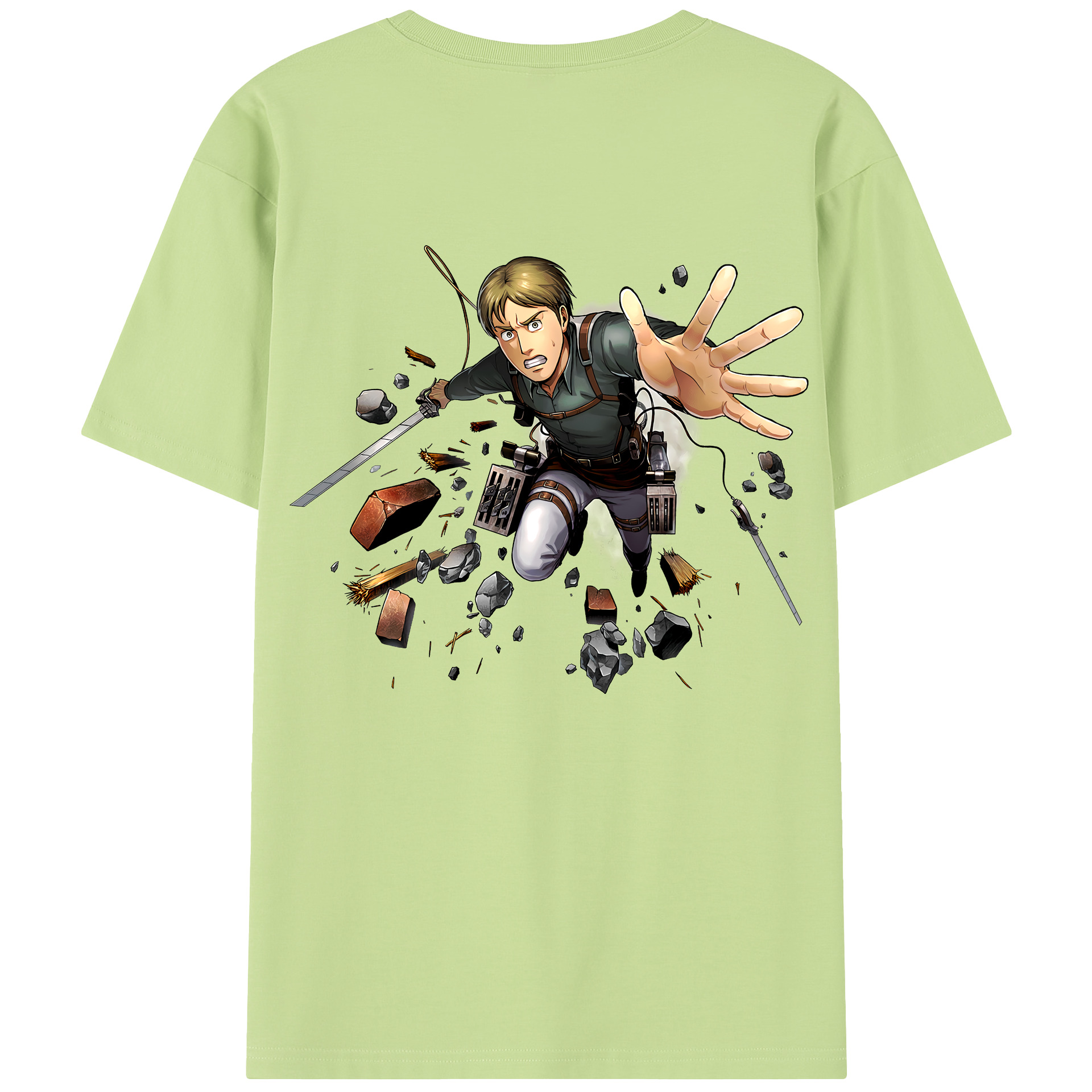 （画像用） 進撃の巨人 Attack on Titan 綿100％半袖Tシャツ（背面プリント）
